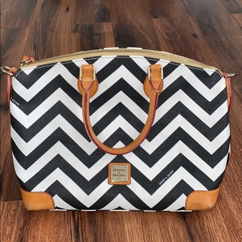 Authentic Dooney & Bourke chevron handbag